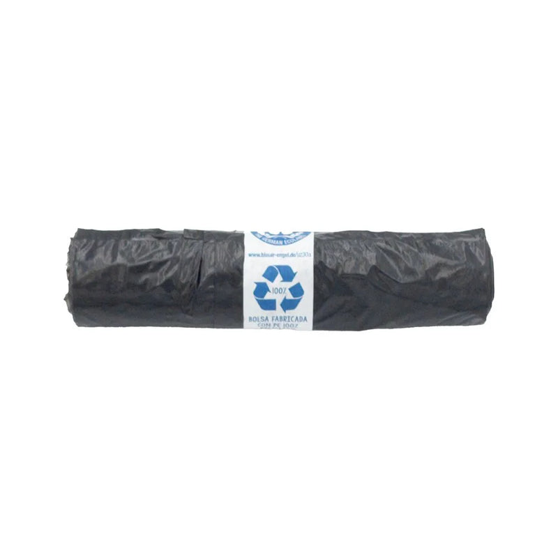 Rouleau de 10 sacs poubelle noirs recyclés 60x90 cm pour poubelles jusqu'à 57 L pour hôtels
