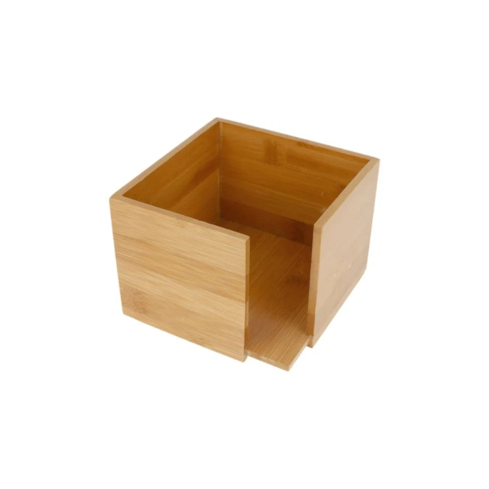 Servilletero de bambú natural 13,5x13,5x10 cm para hoteles