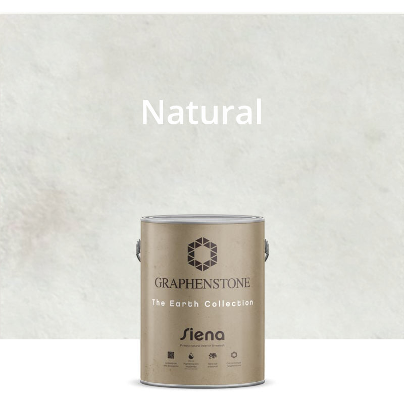 Pintura Ecológica INTERIOR Efecto LIMEWASH Base Cal SIENA Color NATURAL 4L