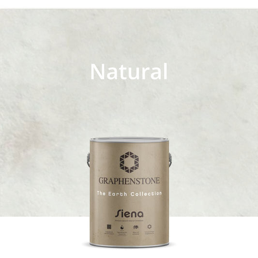 Tinta ecológica para interiores com efeito cal, base de cal, cor natural SIENA, 4 litros.