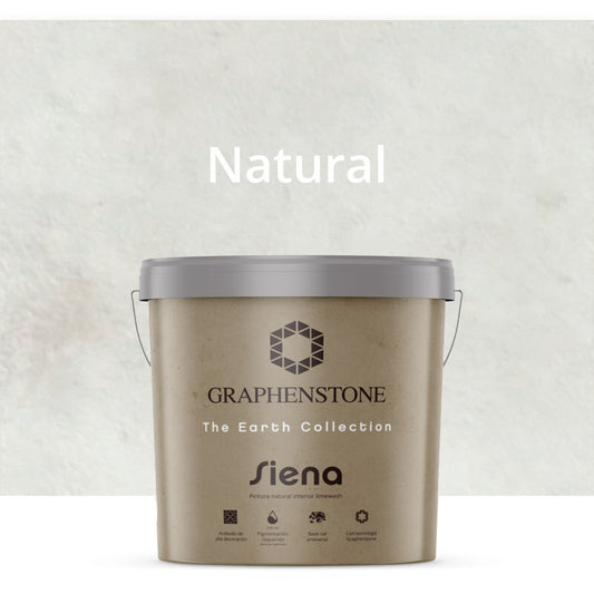 Tinta ecológica para interiores, efeito cal, base de cal, Siena, cor natural, 15L