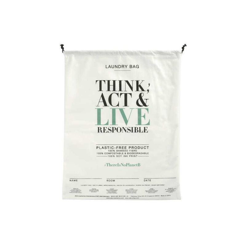 Sac à linge en bambou à cordon pour hôtels - Think act & live 