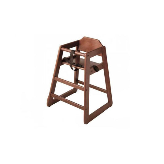 Trona infantil de madera de nogal estilo clásico y resistente para hoteles