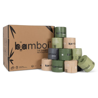 Paquete 48 rollos Bamboi® MAXI 380, 100 % bambú, 3 capas, ecológicos
