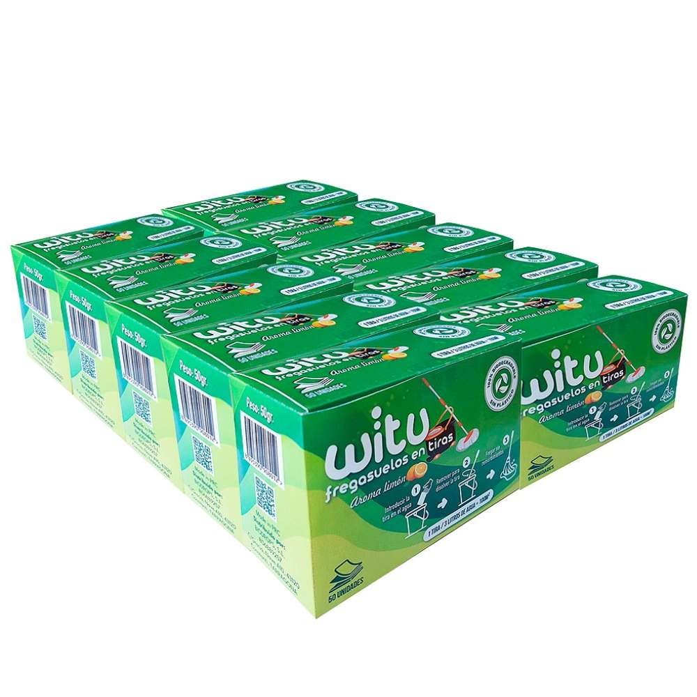 Nettoyant pour sols biodégradable Eco-Pack pour hôtels, 10 x 50