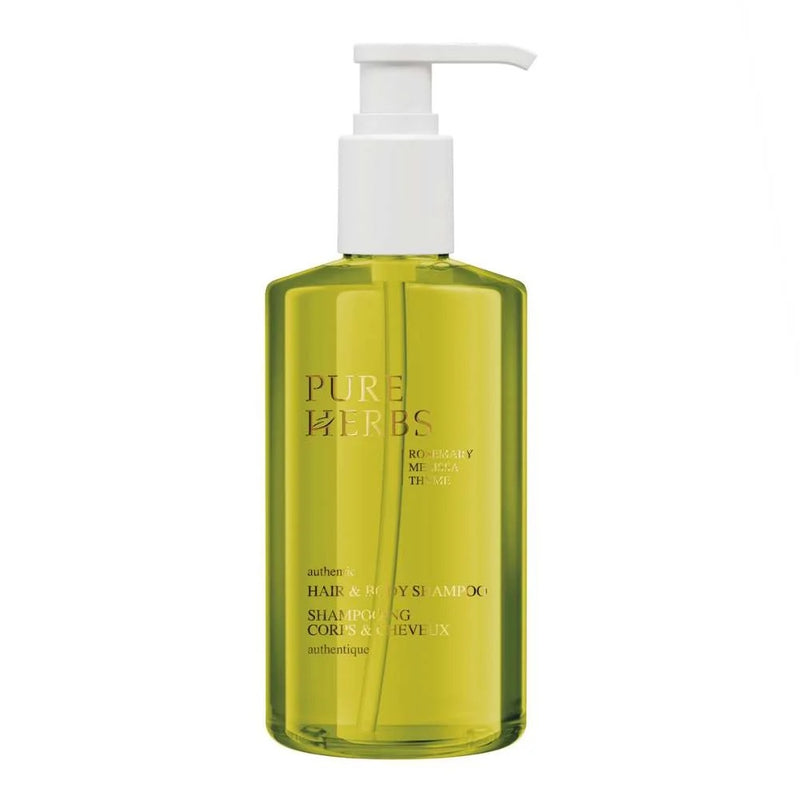 Shampoing corps et cheveux 300 mL pour hôtels Pure Herbs - Pompe 