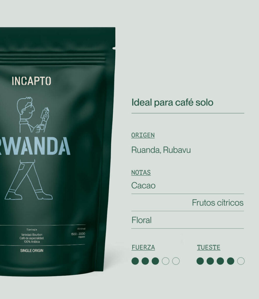Café de Ruanda en grano 1Kg