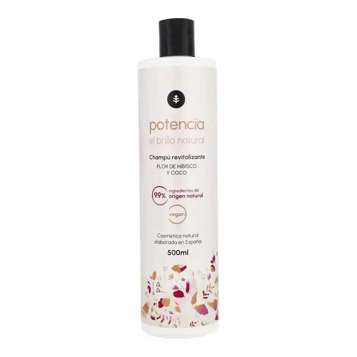 Champú potenciador de brillo Flor de Hibisco y Coco 500 ml para hoteles