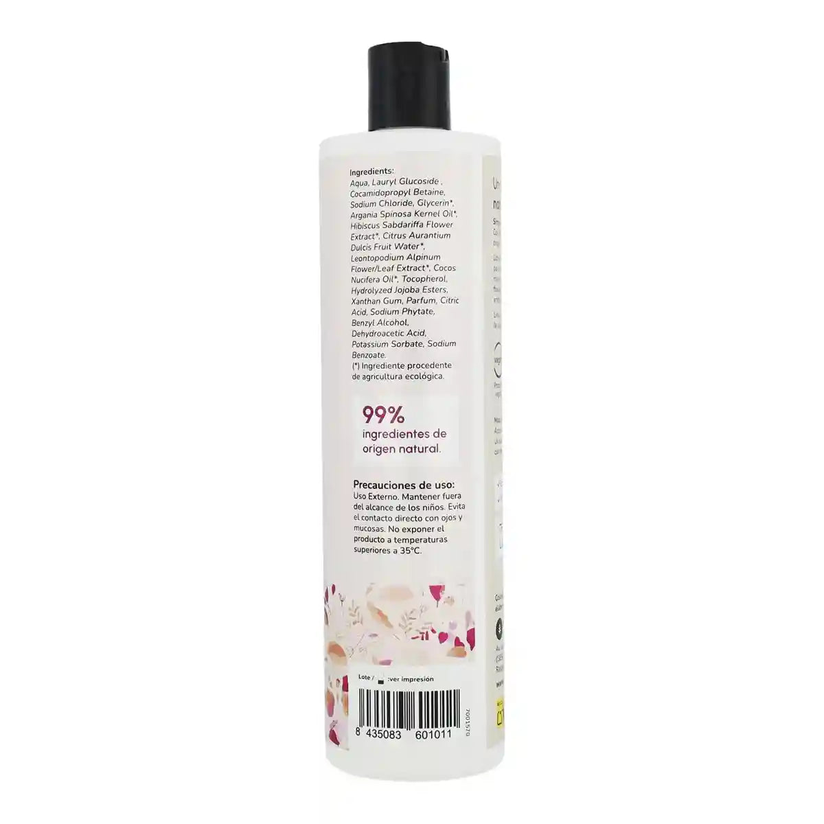 Champú potenciador de brillo Flor de Hibisco y Coco 500 ml para hoteles