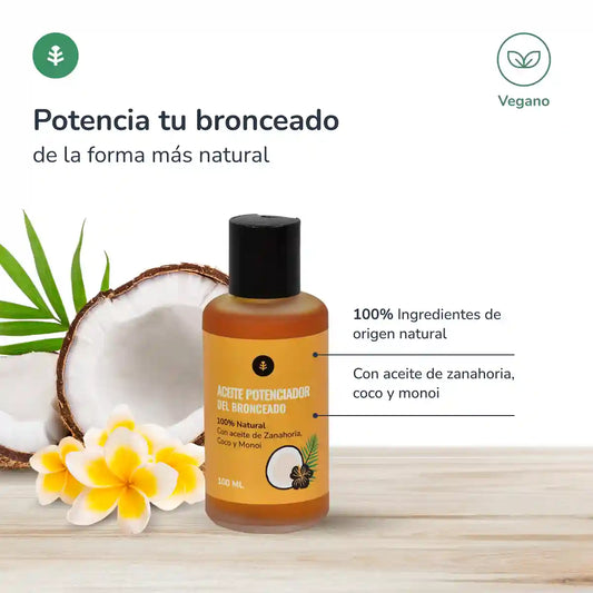 Aceite bronceado natural 100 ml para hoteles