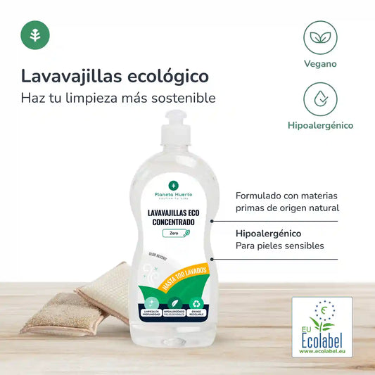 Lavavajillas Manual Hipoalergénico Sin perfume Eco 750ml para hoteles