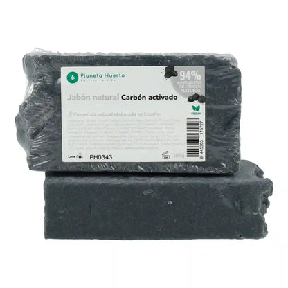 Jabón natural a base de aceite de oliva y carbón activado 100 g para hoteles