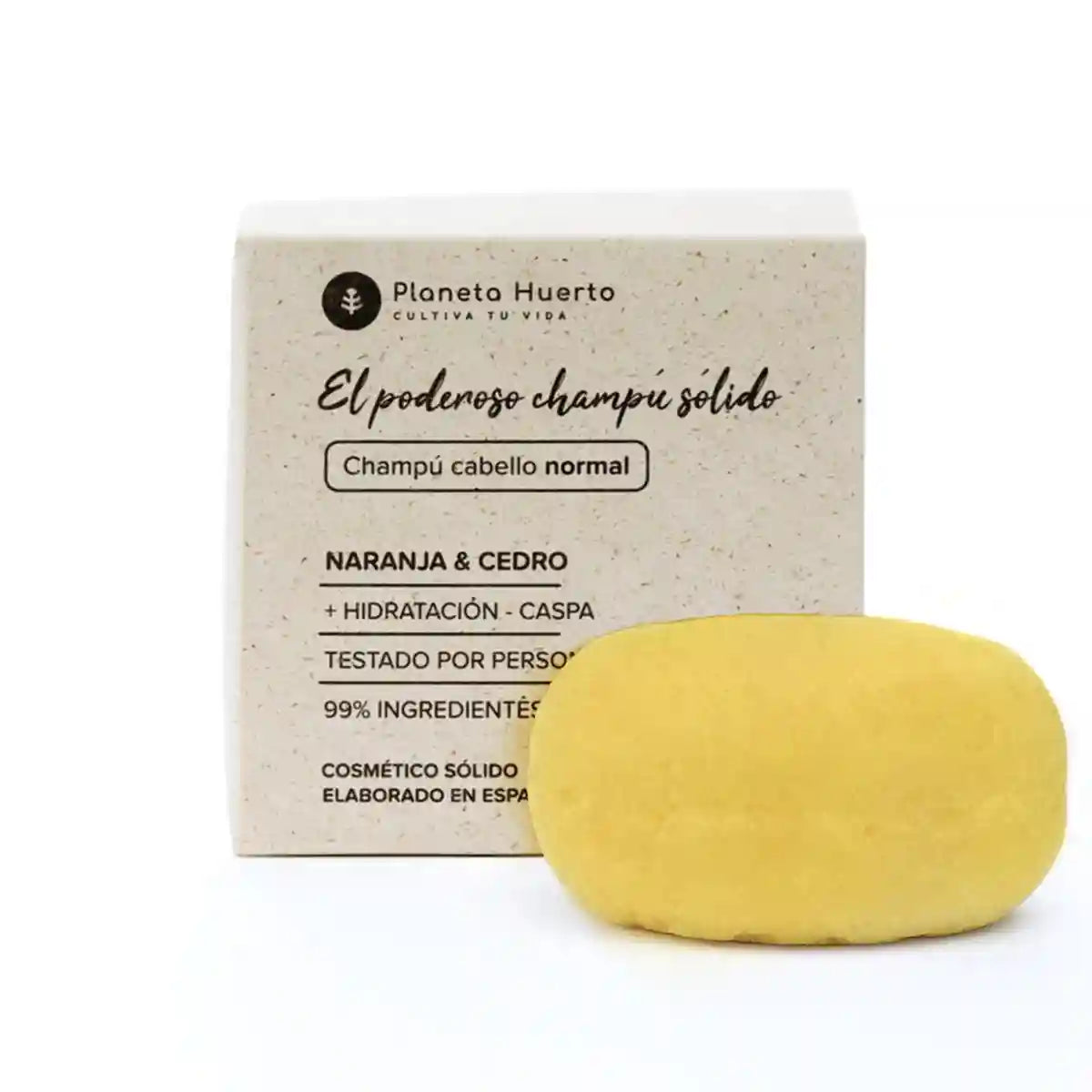 Champú sólido cabello normal Naranja y Cedro 85 gr para hoteles