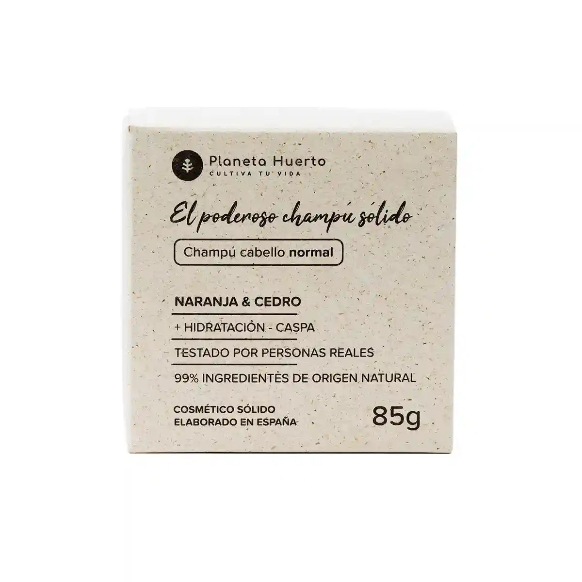 Champú sólido cabello normal Naranja y Cedro 85 gr para hoteles