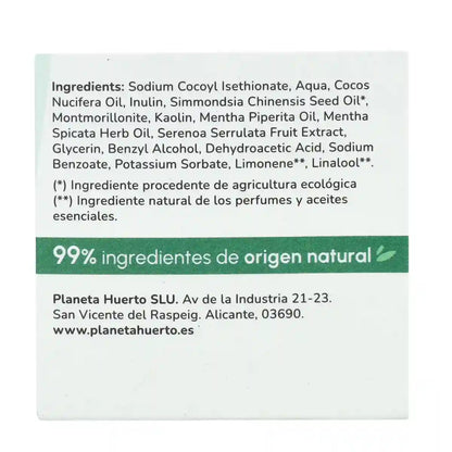 Champú sólido antigrasa Menta 85 gr para hoteles