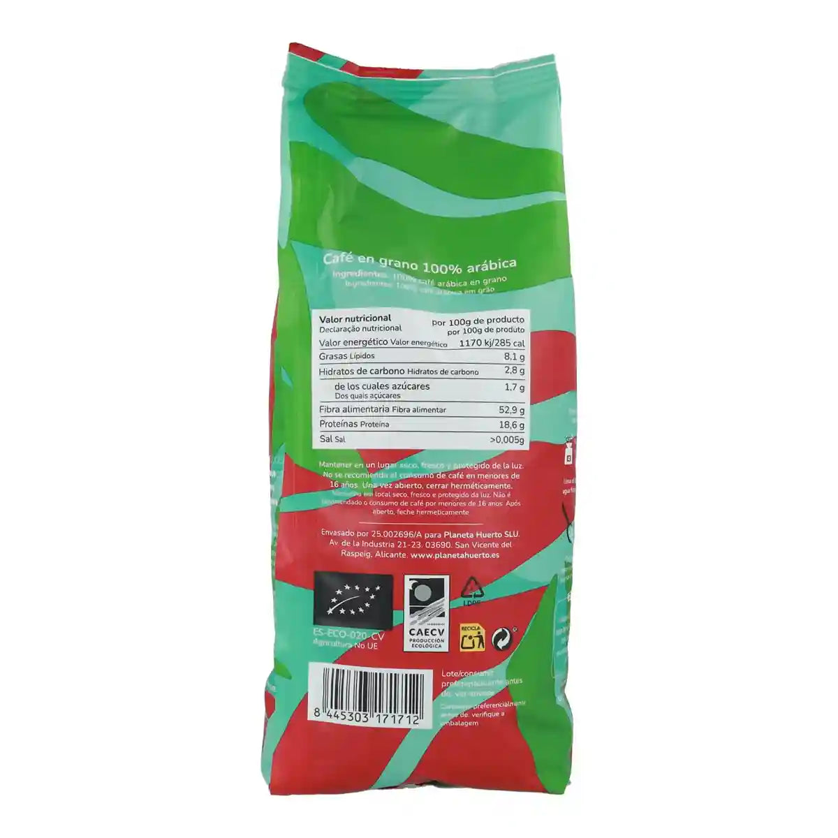 Café molido Eco 100% Arábica 250 g para hoteles