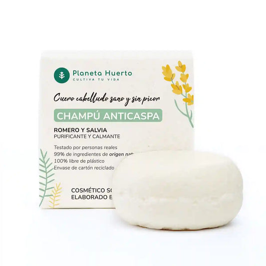 Champú sólido Anticaspa con Romero y Salvia 85 gr para hoteles