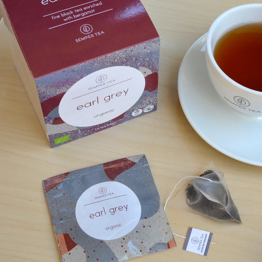 Earl grey pyramides sous sachet en étui