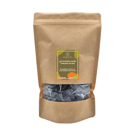 Genmaicha en vrac en sachet de papier kraft