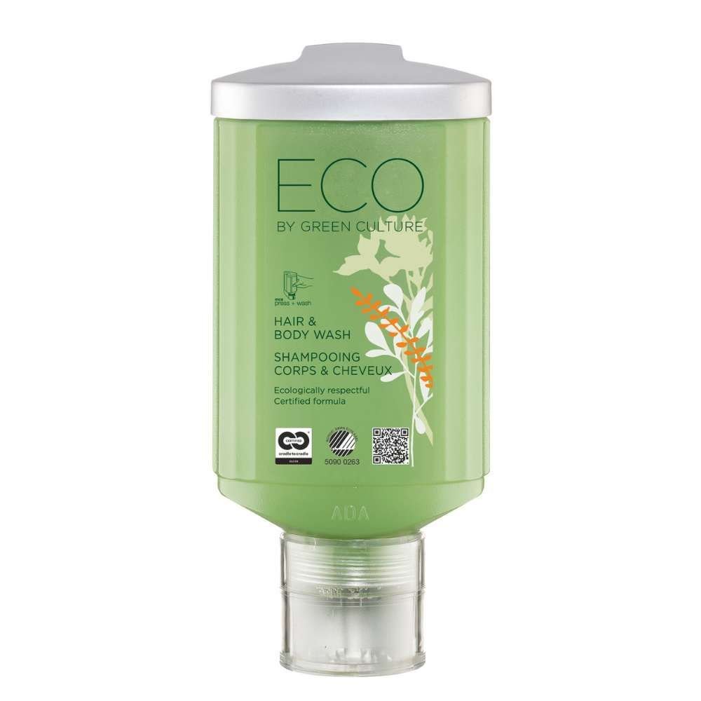 Shampoing écologique 300 ml pour le corps et les cheveux, par Green Culture – Press + Wash
