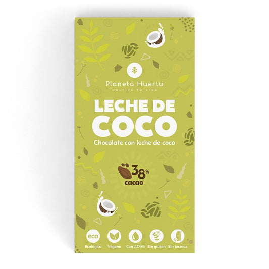 Tableta chocolate con leche de coco vegano 38% ECO 70 gr