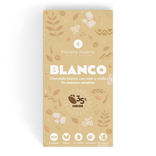 Tableta chocolate blanco vegano 35% sin azúcares añadidos  70 gr