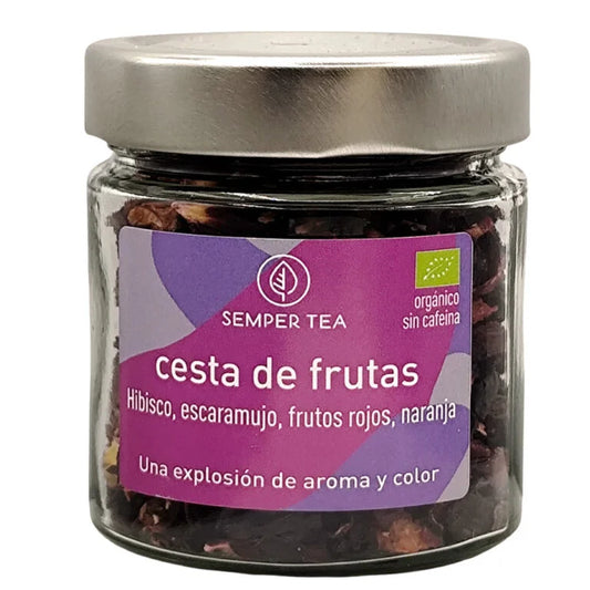 Corbeille de fruits en vrac biologique en pot en verre 40g