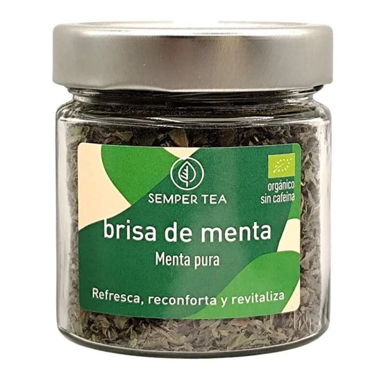 Brise de menthe bio en vrac en bocal en verre 60g