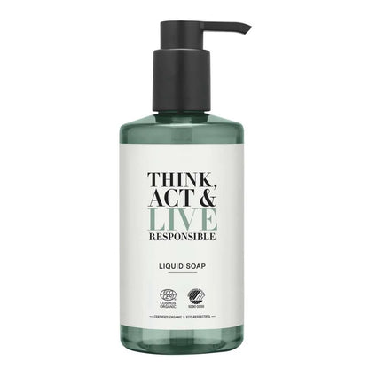 Sabonete líquido Think Act &amp; Live 300ml para hotéis - Bomba doseadora