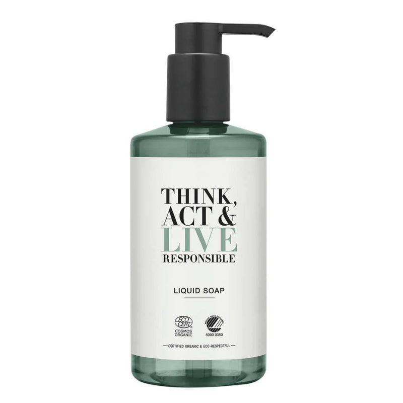 Sabonete líquido Think Act &amp; Live 300ml para hotéis - Bomba doseadora