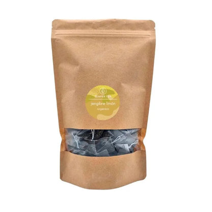 Ginger lemon pirámides sueltas en bolsa de papel kraft