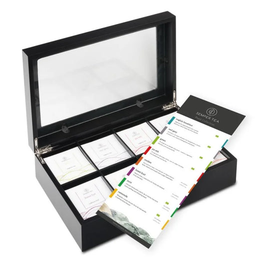 Boîte de présentation pour 8 saveurs de sachets de thé