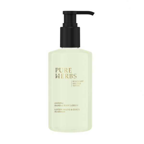 Loção Corporal e de Mãos Pure Herbs 300ml para Hotéis - Bomba Doseadora