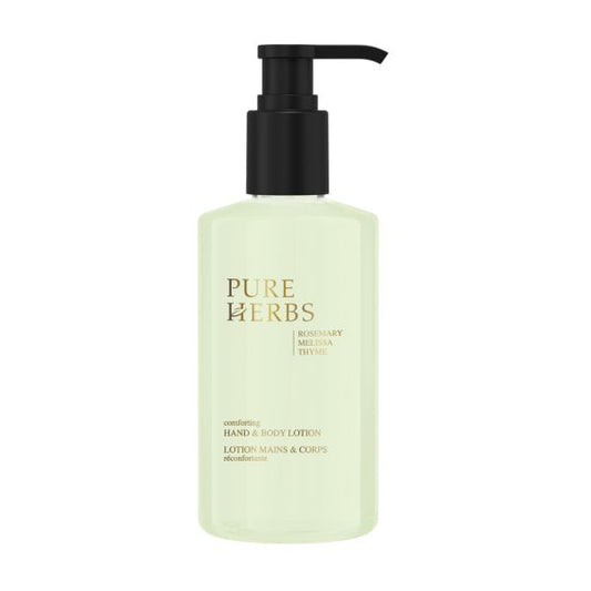 Loção Corporal e de Mãos Pure Herbs 300ml para Hotéis - Bomba Doseadora