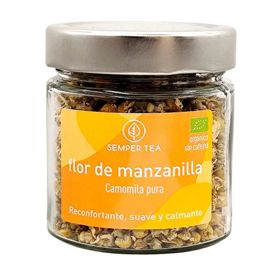 Fleurs de camomille bio en vrac en pot en verre 20g