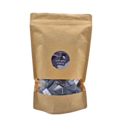 Earl grey pyramides en vrac dans un sachet en papier kraft