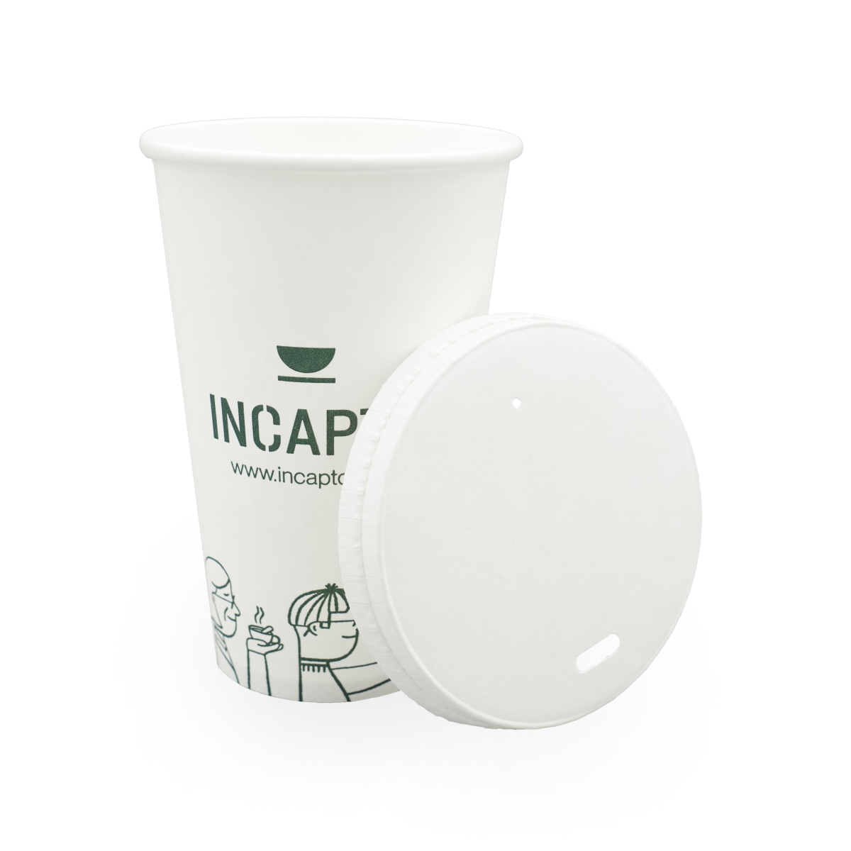 Tampas Branding Incapto - 50 unidades - 12oz (360 ml)