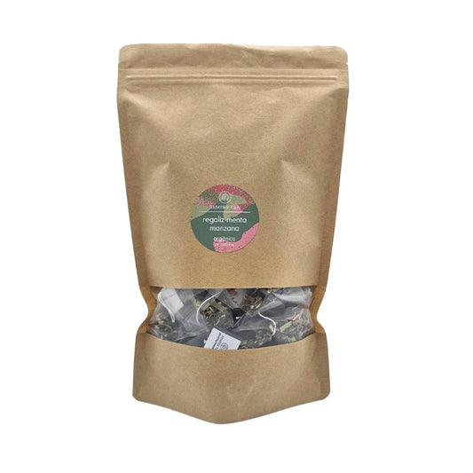 Pu-erh Vanille Citron, pyramides en vrac dans un sachet en papier kraft