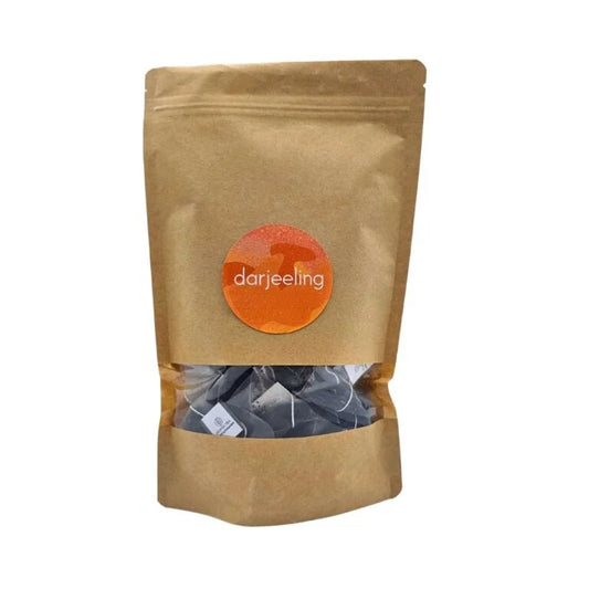 Pyramides de Darjeeling en vrac en sachet de papier kraft