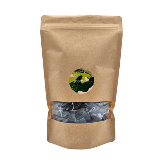 Jasmine pyramides en vrac dans un sachet en papier kraft