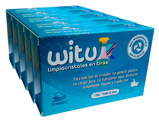 Witu limpiacristales pack 5×30 unidades