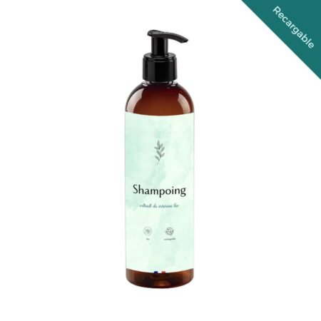 Botella rellenable ámbar para hoteles