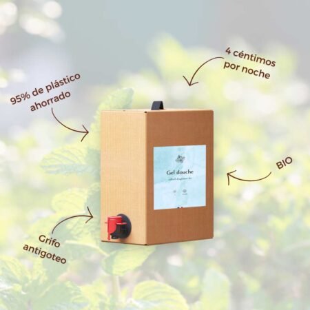 Gel de ducha de menta BIO - Recargable 10L para hoteles