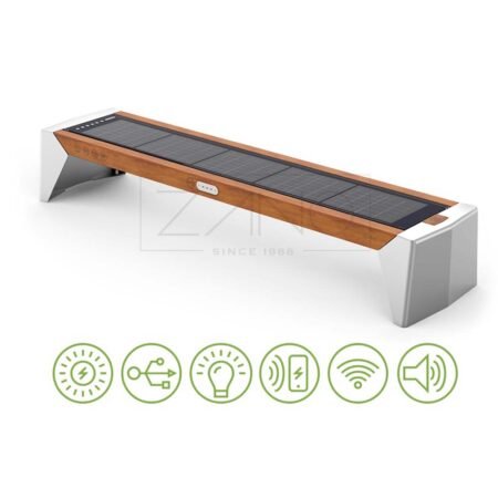 Banco con paneles solares Photon (Inox)ESTE