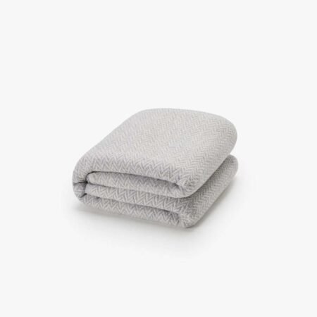 Manta de algodón ecológico gris recomendado para hoteles