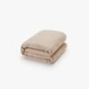 Manta de algodón ecológico beige recomendado para hoteles