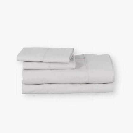 Ensemble de draps en coton biologique 200 fils gris