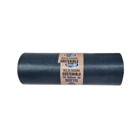 Rouleau de 10 sacs poubelles bleus recyclés, 90x115 cm, capacité 150 L pour hôtels