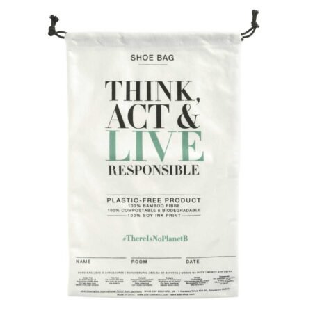 Bolsa para zapatos de fibra de bambú para hoteles - Think act & live
