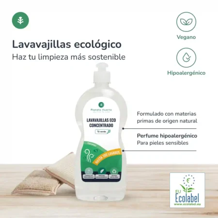 Lavavajillas Manual Té Verde ECO 750ml para hoteles